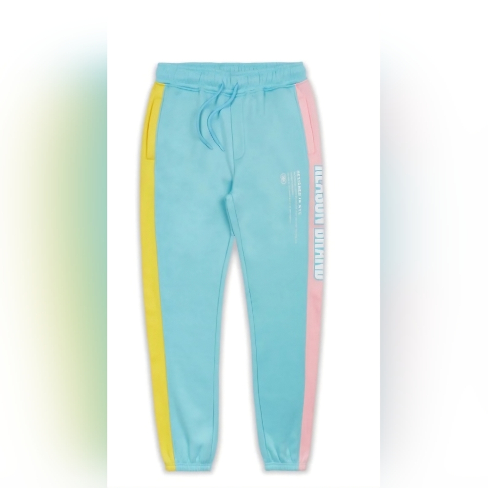 Reason Brand Men's Joggers Size Large NWT Block Pastel Logo CK-3045